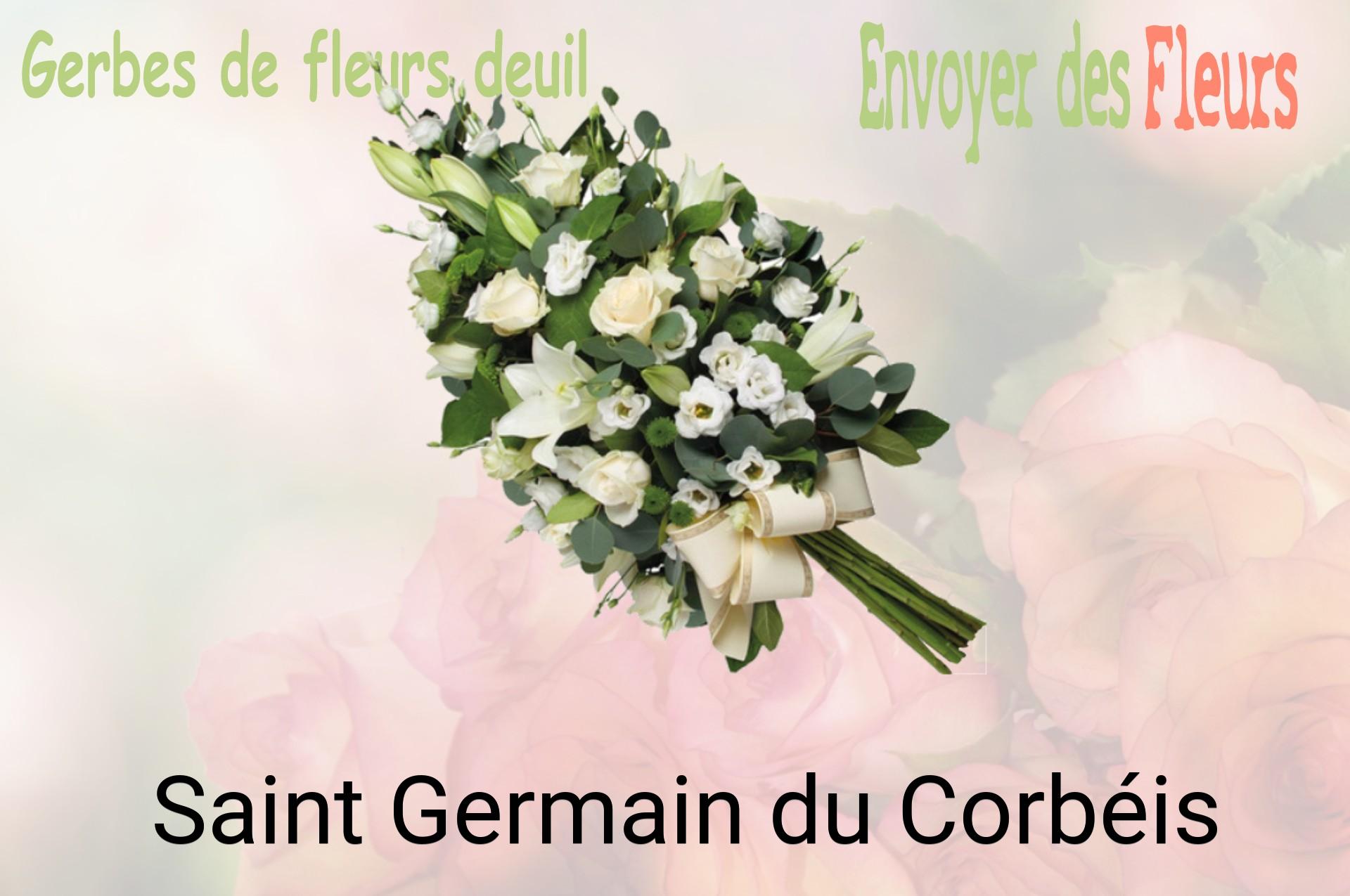 Gerbe de fleurs de deuil livrée à Saint-Germain-du-Corbéis
